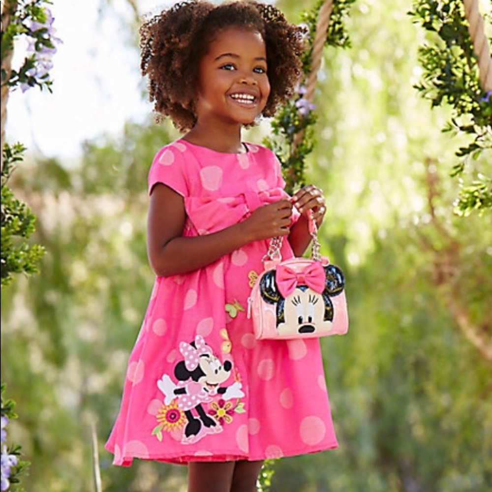 Disney Store Minnie Mouse Pink Dress Sz 7/8